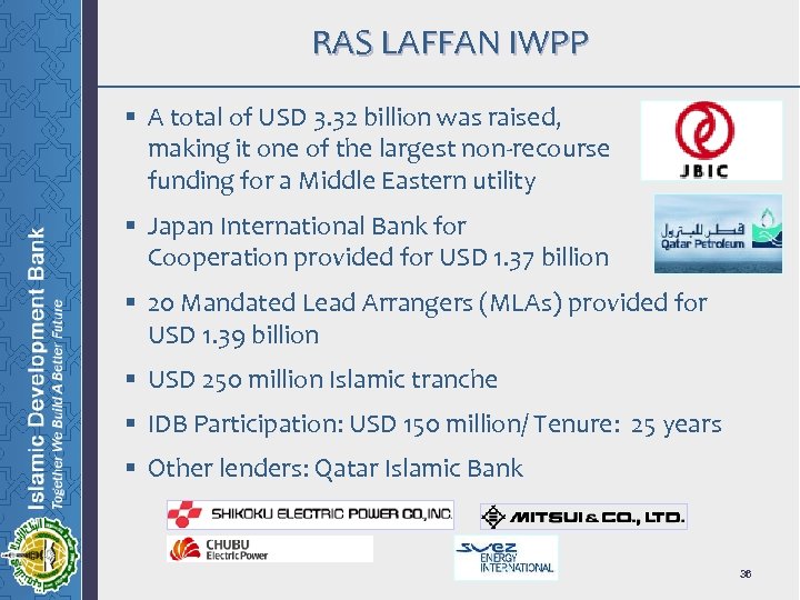 RAS LAFFAN IWPP § A total of USD 3. 32 billion was raised, making