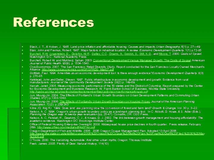 References § § § § § Black, J. T. , & Hoben, J. 1985.