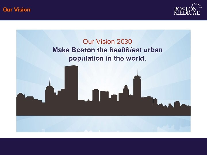 Our Vision 2030 Make Boston the healthiest urban population in the world. 4 