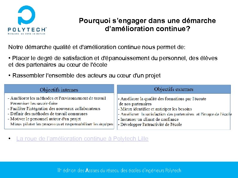 Pourquoi s’engager dans une démarche d’amélioration continue? Notre démarche qualité et d'amélioration continue nous