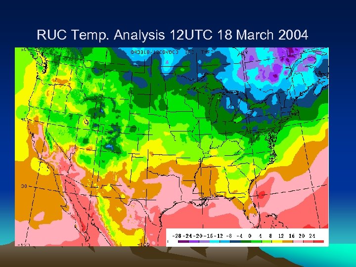 RUC Temp. Analysis 12 UTC 18 March 2004 
