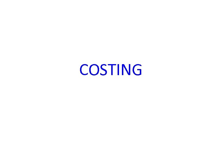COSTING 
