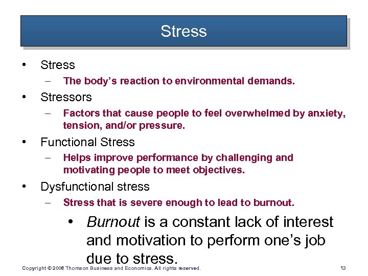 Stress • Stress – • Stressors – • Factors that cause people to feel