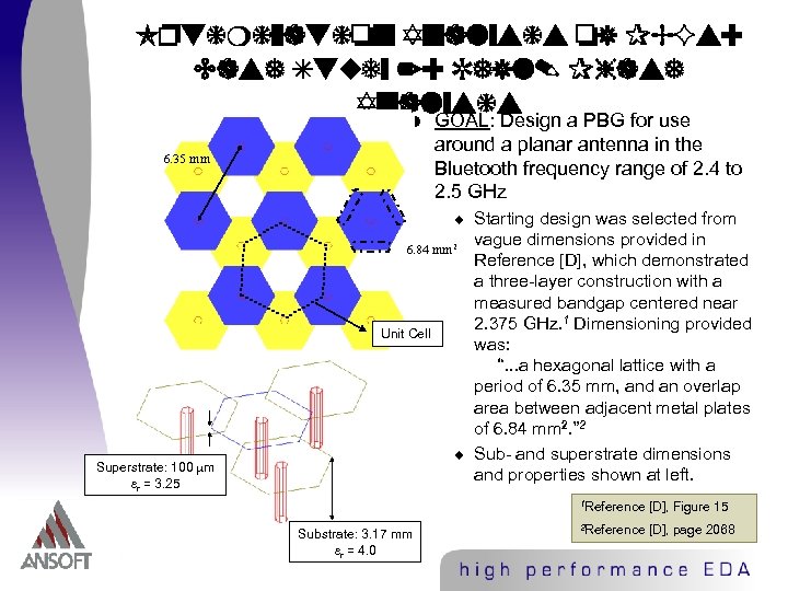 Optimization Analysis of PBGs: Case Study 2: Refl. Phase Analysis w GOAL: Design a