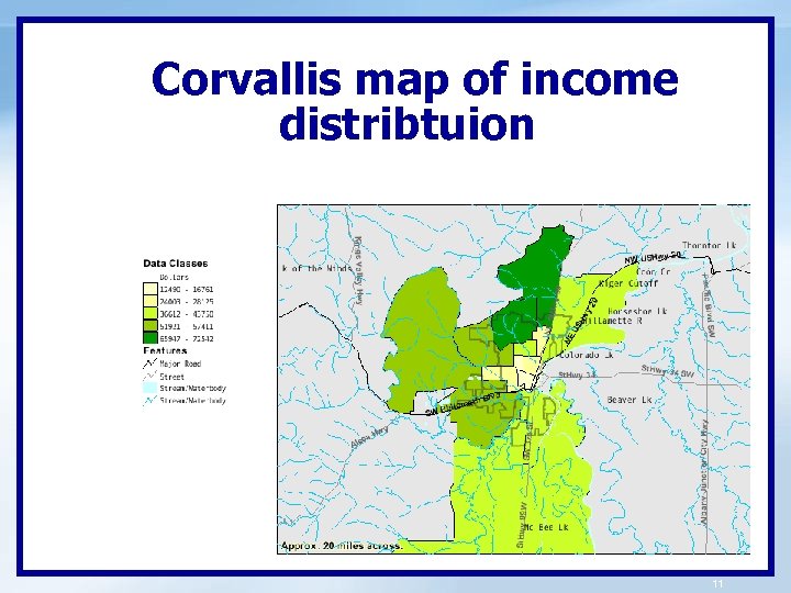Corvallis map of income distribtuion 11 