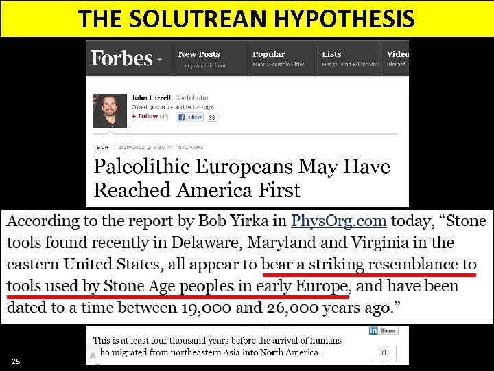 THE SOLUTREAN HYPOTHESIS 28 