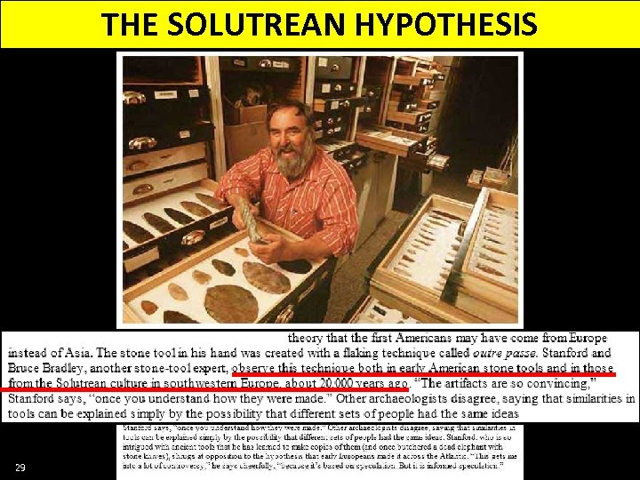 THE SOLUTREAN HYPOTHESIS 29 