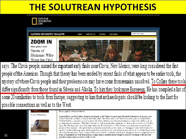 THE SOLUTREAN HYPOTHESIS 32 