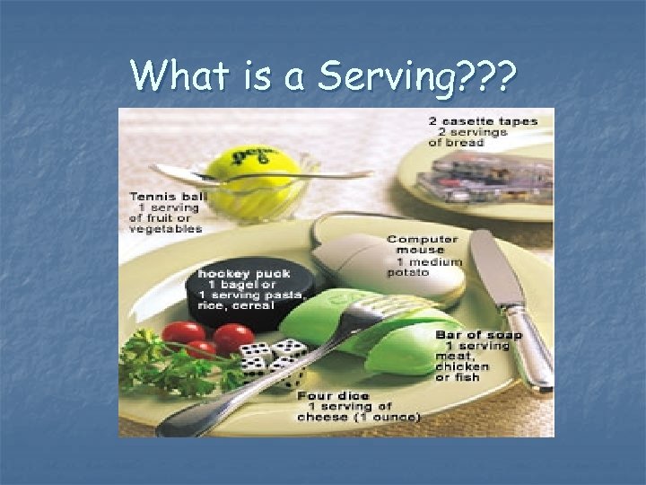 What is a Serving? ? ? 