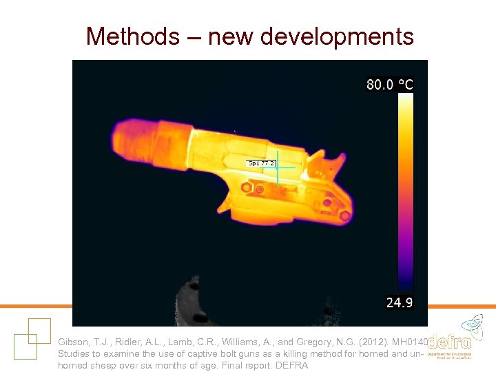 Methods – new developments Gibson, T. J. , Ridler, A. L. , Lamb, C.