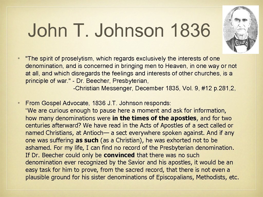 John T. Johnson 1836 • 