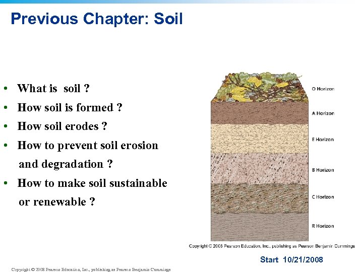 Previous Chapter: Soil • What is soil ? • How soil is formed ?