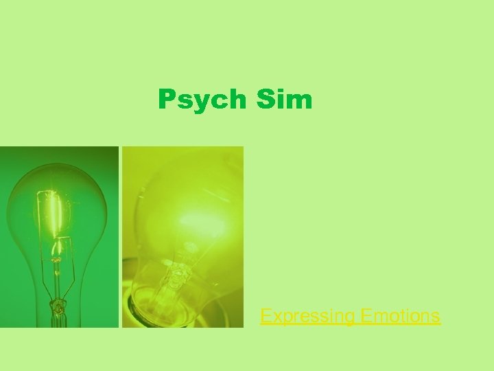 Psych Sim Expressing Emotions 