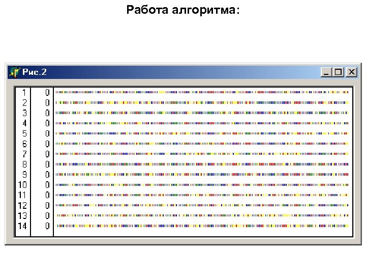 Работа алгоритма: 