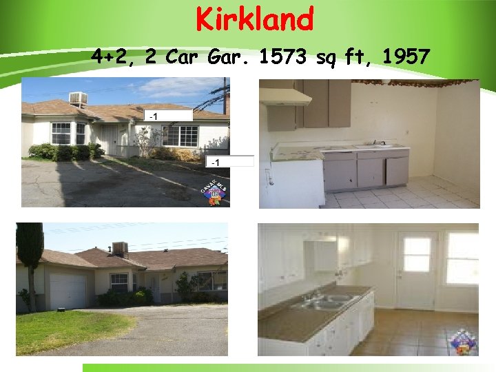Kirkland 4+2, 2 Car Gar. 1573 sq ft, 1957 