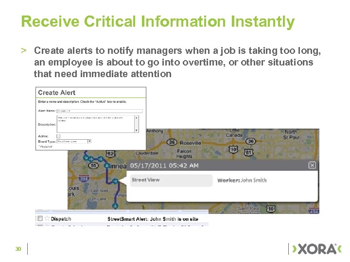 Receive Critical Information Instantly > Create alerts to notify managers when a job is