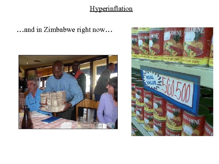 Hyperinflation …and in Zimbabwe right now… 