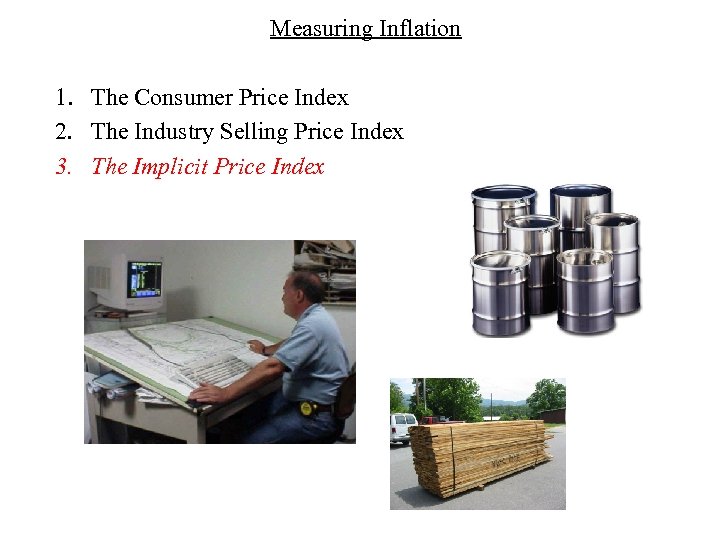 Measuring Inflation 1. The Consumer Price Index 2. The Industry Selling Price Index 3.