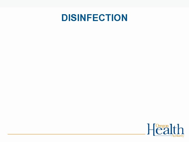 DISINFECTION 