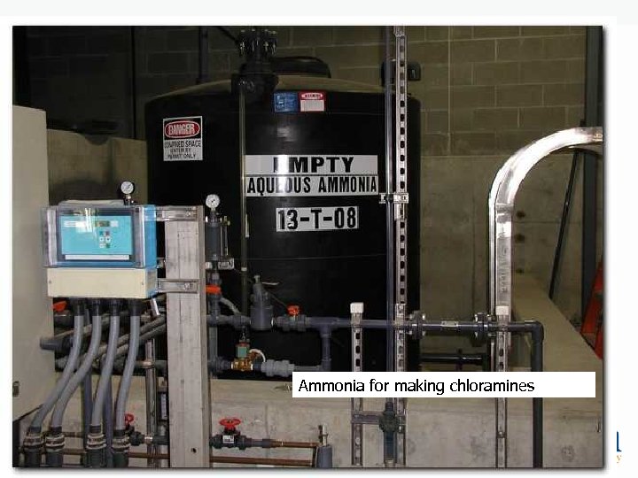 Ammonia for making chloramines 