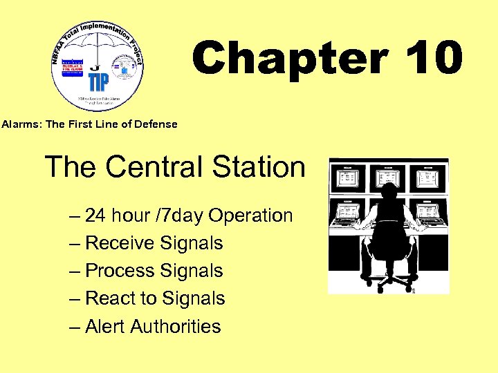 Chapter 10 Alarms: The First Line of Defense The Central Station – 24 hour