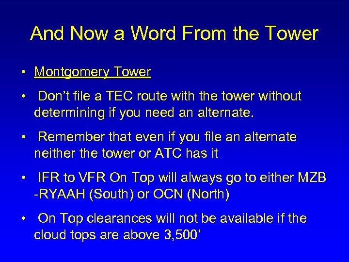 And Now a Word From the Tower • Montgomery Tower • Don’t file a