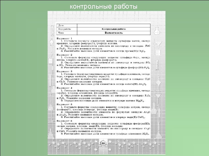 контрольные работы 