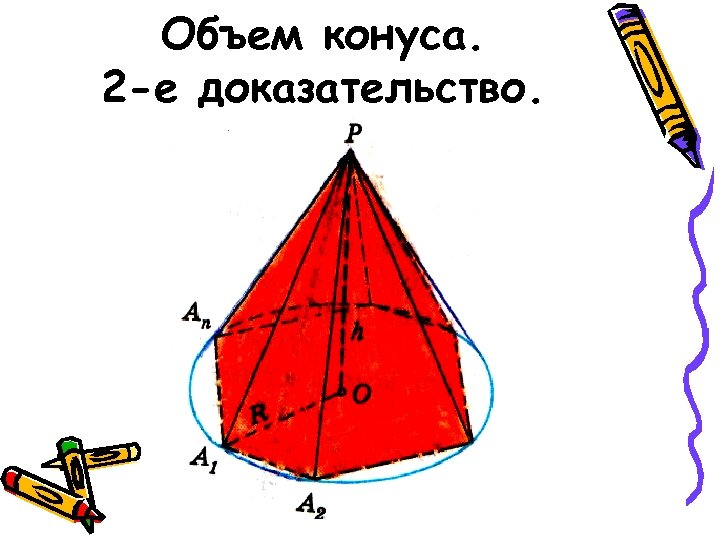Объем конуса. 2 -е доказательство. 