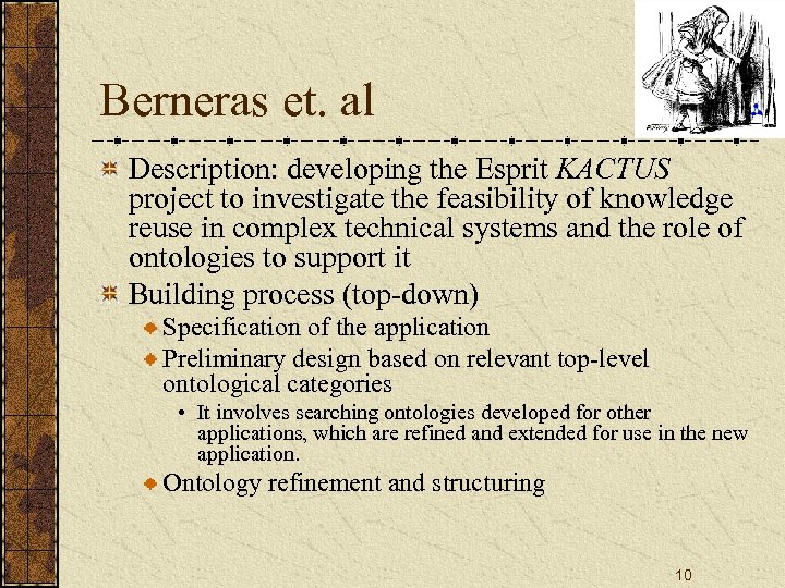 Berneras et. al Description: developing the Esprit KACTUS project to investigate the feasibility of