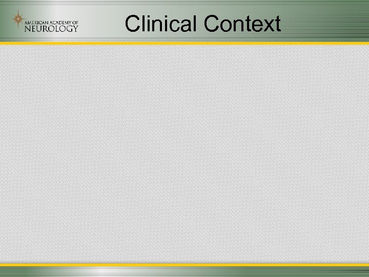Clinical Context 