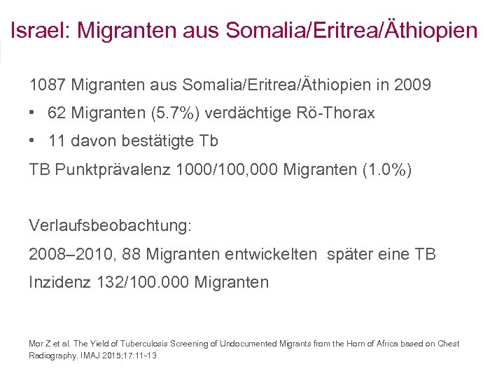 Israel: Migranten aus Somalia/Eritrea/Äthiopien 1087 Migranten aus Somalia/Eritrea/Äthiopien in 2009 • 62 Migranten (5.