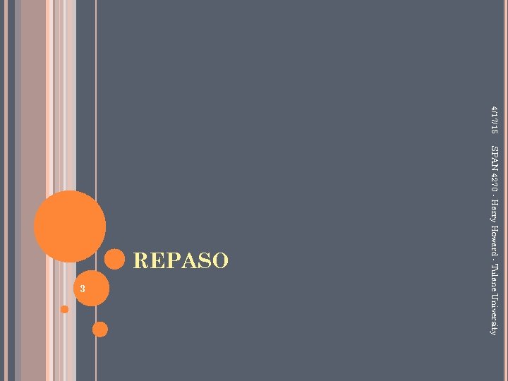 4/17/15 3 SPAN 4270 - Harry Howard - Tulane University REPASO 
