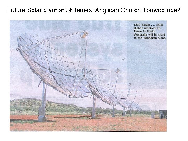 Future Solar plant at St James’ Anglican Church Toowoomba? 