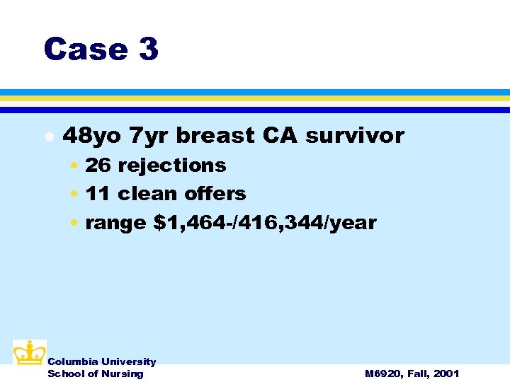 Case 3 l 48 yo 7 yr breast CA survivor • 26 rejections •