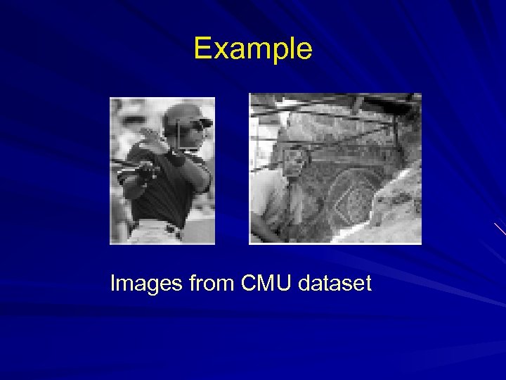 Example Images from CMU dataset 