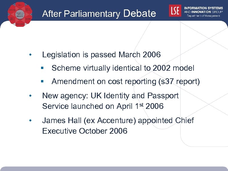 After Parliamentary Debate debate • Legislation is passed March 2006 § Scheme virtually identical