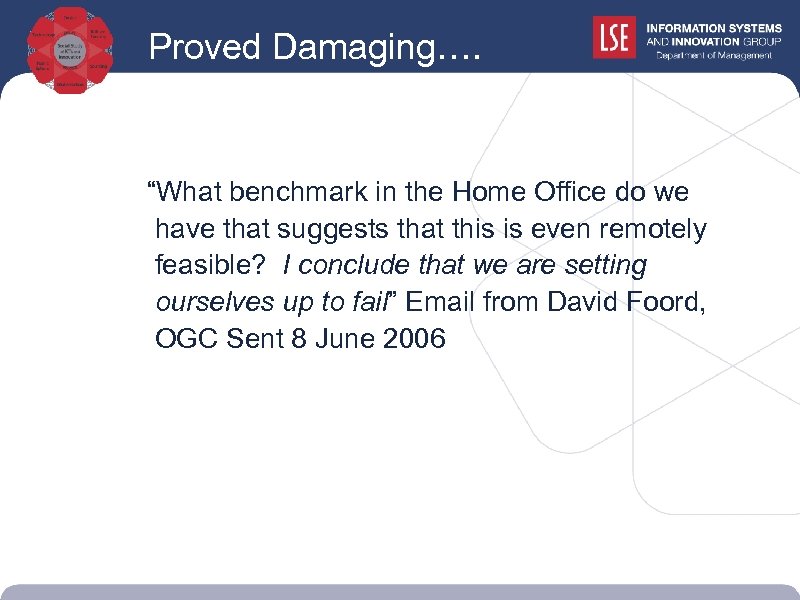 Proved Damaging…. “What benchmark in the Home Office do we have that suggests that