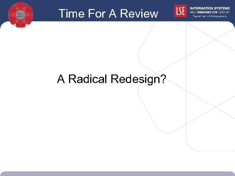 Time For A Review A Radical Redesign? 