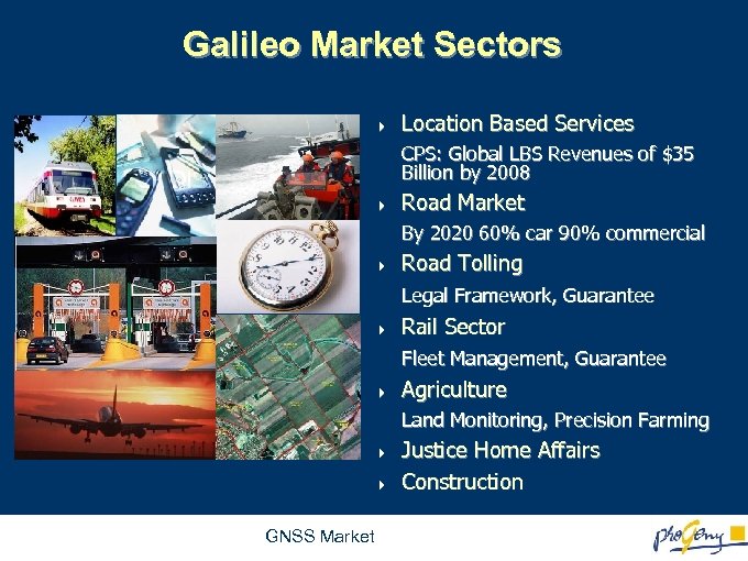 Galileo Market Sectors 4 Location Based Services CPS: Global LBS Revenues of $35 Billion