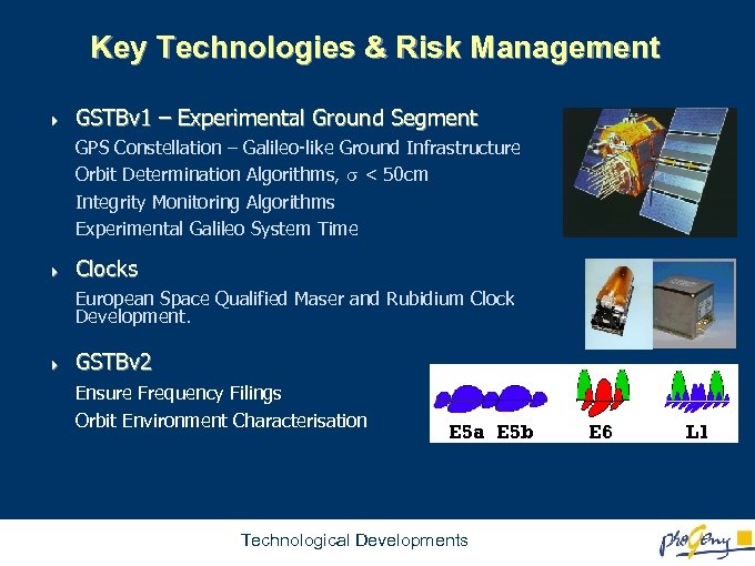 Key Technologies & Risk Management 4 GSTBv 1 – Experimental Ground Segment GPS Constellation