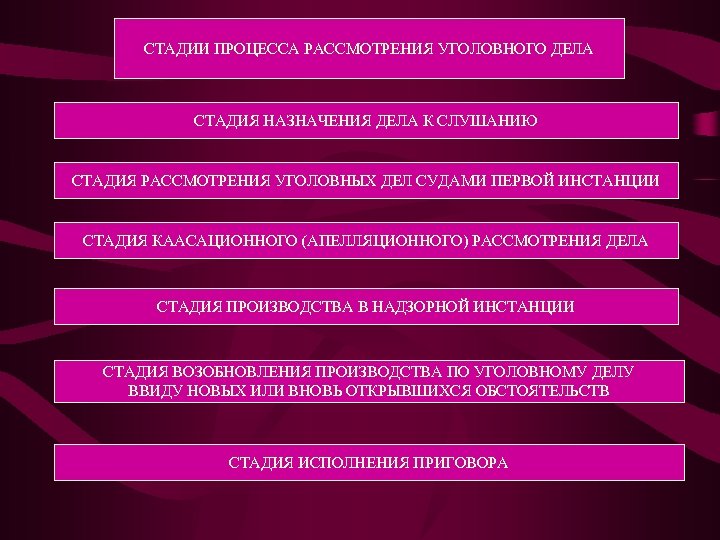 План судебного разбирательства