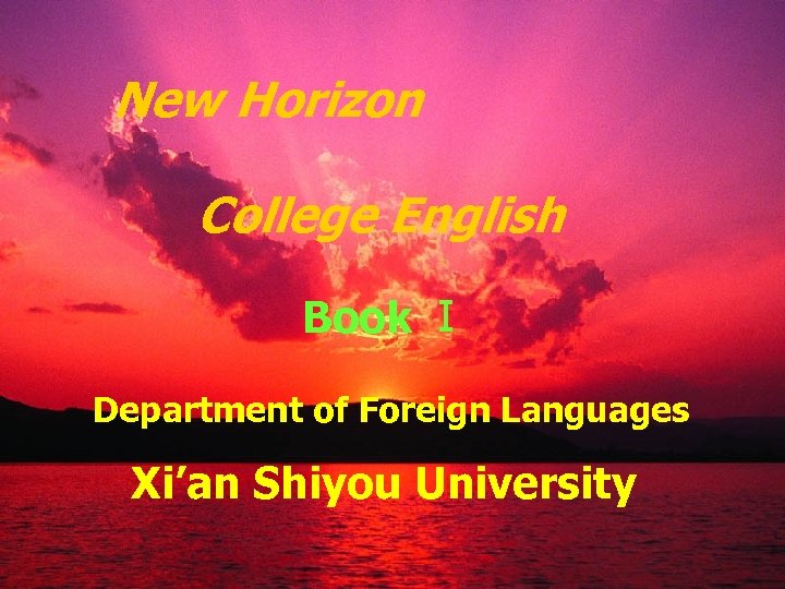 New Horizon College English Book Department Of