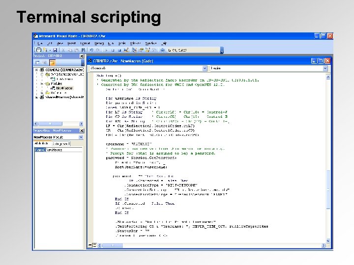 Terminal scripting 