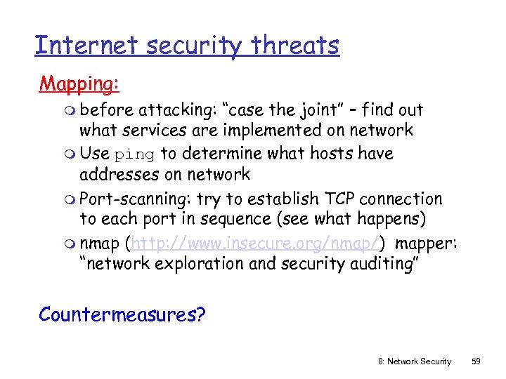 Internet security threats Mapping: m before attacking: “case the joint” – find out what