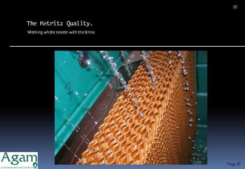 15 The Metritz Quality. Working whole season with the Brine. Page 15 