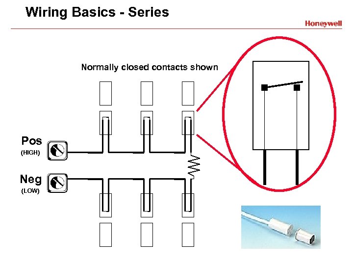 Wiring Basics - Series Normally closed contacts shown Pos (HIGH) Neg (LOW) 