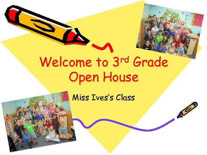 Welcome to 3 rd Grade Open House Miss Ives’s Class 