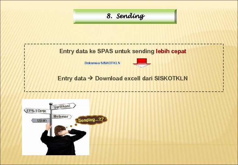 8. Sending Entry data ke SPAS untuk sending lebih cepat Dokumen SISKOTKLN Entry data