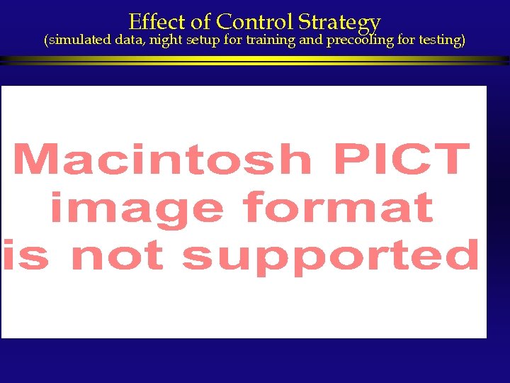 Effect of Control Strategy (simulated data, night setup for training and precooling for testing)