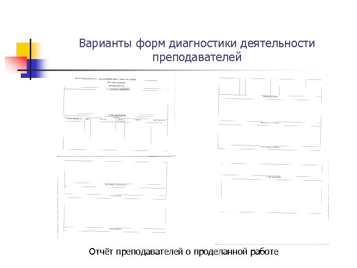 Формы диагностики